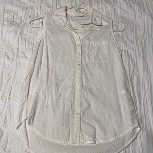 Textured Tank Button up Blouse